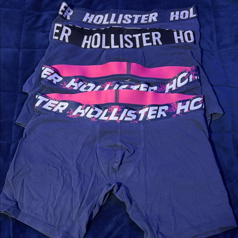 Hollister Men's Navy and Pink Boxer Briefs